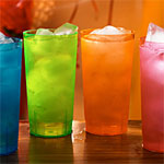 Coloured Soft Drinks Glasses